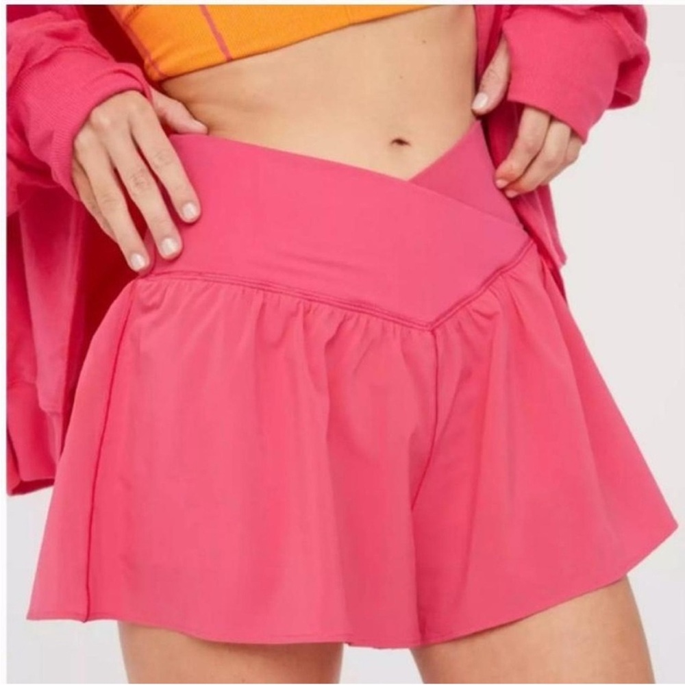 OFFLINE by Aerie Real Me Crossover Shorts Pink Size Small Athleisure Lounge